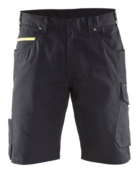Afbeeldingen van BLÅKLÄDER Short service 1499 zwart/High Vis geel C58