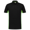 Afbeeldingen van TRICORP Poloshirt bi-colour 202004 zwart/limoen M