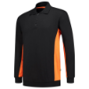 Afbeeldingen van TRICORP Polosweater bi-colour 302003 zwart/oranje L