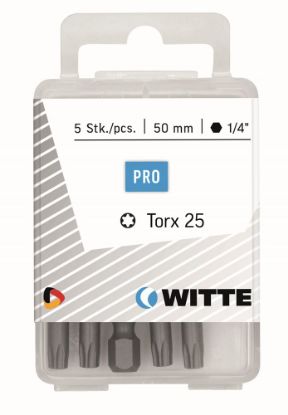 Afbeeldingen van WITTE Bitset ¼" 5x TORX T10 50MM