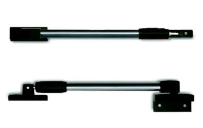 Afbeeldingen van DX Telescopische raamuitzetter RVS finish-zwart naar binnen- & buitendraaiend 225-295MM