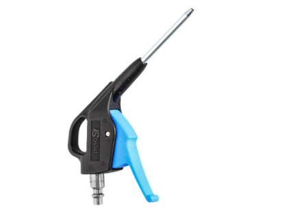 Afbeeldingen van Blaaspistool zwart-blauw standaard