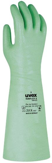 Afbeeldingen van UVEX Veiligheidshandschoen rubiflex S NB40S NBR groen 11