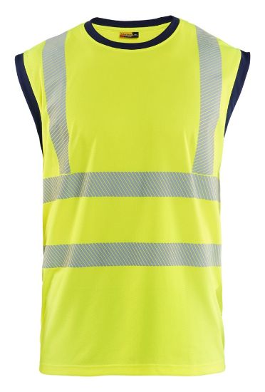 Afbeeldingen van BLÅKLÄDER Onderhemd mouwloos 3575 High Vis geel/marineblauw S/M