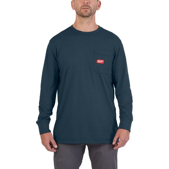 Afbeeldingen van MILWAUKEE T-shirt long sleeve work WTLSBLUII blauw S