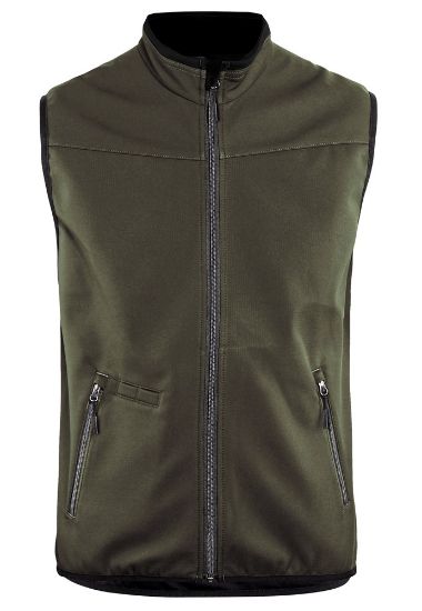 Afbeeldingen van BLÅKLÄDER Softshell bodywarmer 3850 groen/zwart XS