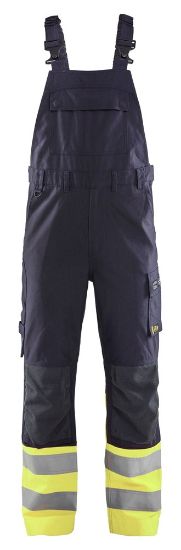 Afbeeldingen van BLÅKLÄDER Bretelbroek Multinorm Inherent Klasse 1 2888 marineblauw/High Vis geel D92