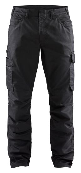 Afbeeldingen van BLÅKLÄDER Werkbroek service denim met stretch 1439 zwart/zwart C48