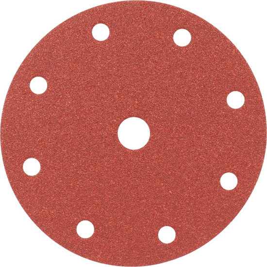 Afbeeldingen van KELFORT Klitschuurschijf rood 9-gat 150MM K100 10x