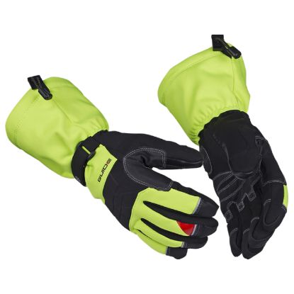 Afbeeldingen van GUIDE Winterhandschoen synthetisch leer waterdicht Hi-Vis geel 5004W
