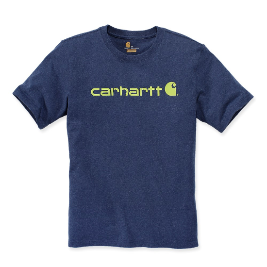 Afbeeldingen van CARHARTT T-shirt met logo 103361 dark cobalt blue heather S