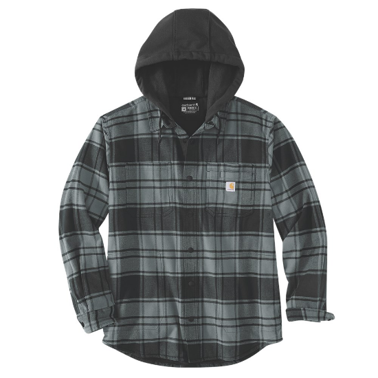 Afbeeldingen van CARHARTT Overhemd met capuchon flannel fleece gestreept 105621 ELM S