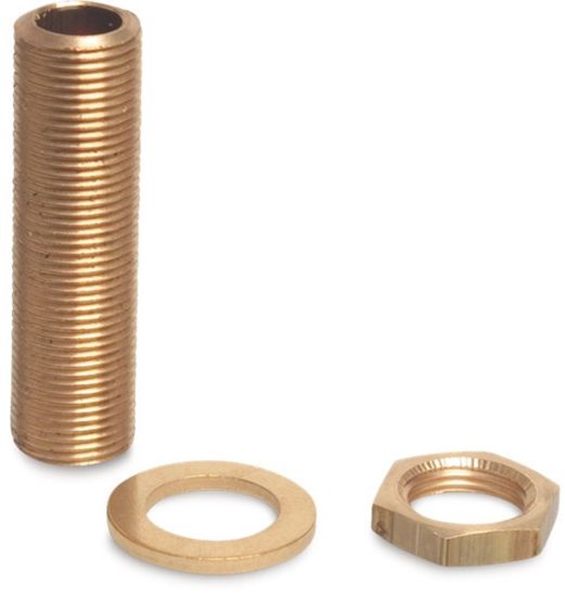 Afbeeldingen van PROFEC Draadeind met ring en sluitmoer messing ½" buitendraad 100MM 40bar