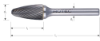 Afbeeldingen van ROTEC Stiftfrees HM model FZ3 spiraalvertand 8X20X65X6MM 