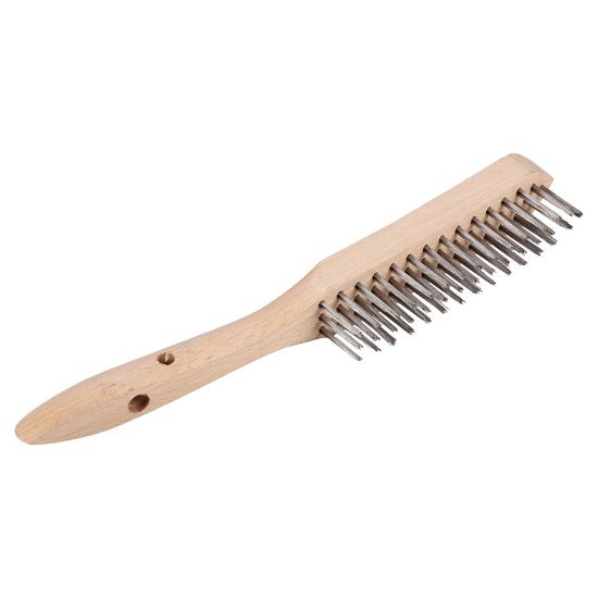 Afbeeldingen van COPENHAGEN PRO Staalborstel gietstaal met FSC houten handvat 3-rijen