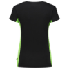 Afbeeldingen van TRICORP T-shirt bi-colour dames 102003 zwart/limoen M