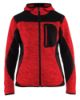 Afbeeldingen van BLÅKLÄDER Gebreid vest met softshell dames 4931 rood/zwart L