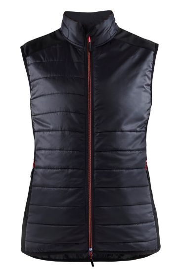 Afbeeldingen van BLÅKLÄDER Bodywarmer gevoerd dames 3864 zwart/rood 2XL