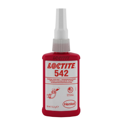 Afbeeldingen van LOCTITE Schroefdraadborging 542 tot ¾" tegen hydraulische olie t.b.v. metalen 50ML