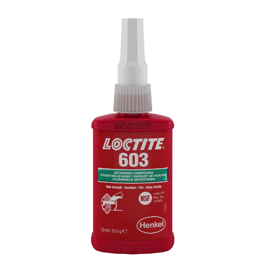 Afbeeldingen van LOCTITE Lijm 603 t.b.v. cilindrische bevestiging olietolerant 50ML