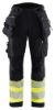 Afbeeldingen van BLÅKLÄDER Softshell werkbroek dames 7114 zwart/High Vis geel C48