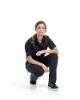 Afbeeldingen van BLÅKLÄDER Werkbroek service dames denim met stretch 7159 marineblauw/zwart C36