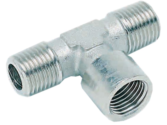 Afbeeldingen van T-draadfitting ½" buitendraad/binnendraad/buitendraad