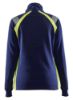 Afbeeldingen van BLÅKLÄDER Sweater dames met halve rits Visible 3403 marineblauw/High Vis geel S