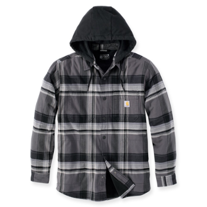 Afbeeldingen van CARHARTT Overhemd flannel sherpa geruit 105938 zwart 2XL