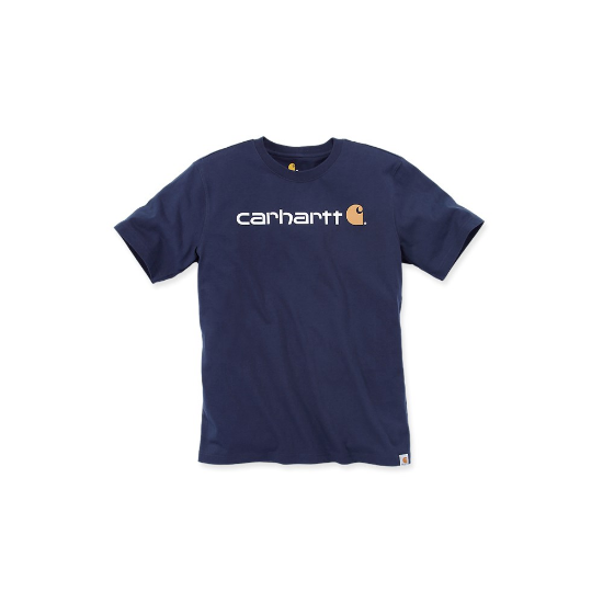 Afbeeldingen van CARHARTT T-shirt met logo 103361 navy M