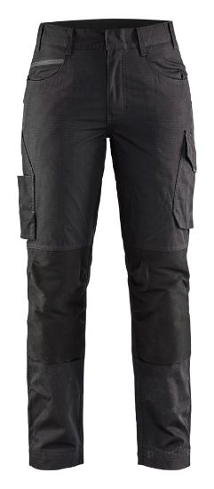 Afbeeldingen van BLÅKLÄDER Werkbroek service dames met stretch 7195 zwart/donkergrijs D20