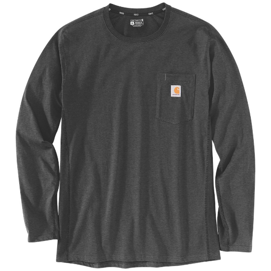 Afbeeldingen van CARHARTT T-shirt lange mouwen Force Flex Pocket 104617 carbon heather L