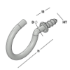 Afbeeldingen van GEBR. BODEGRAVEN Schroefhaak met borst EV HT4,2 30X16MM Ø3,3MM