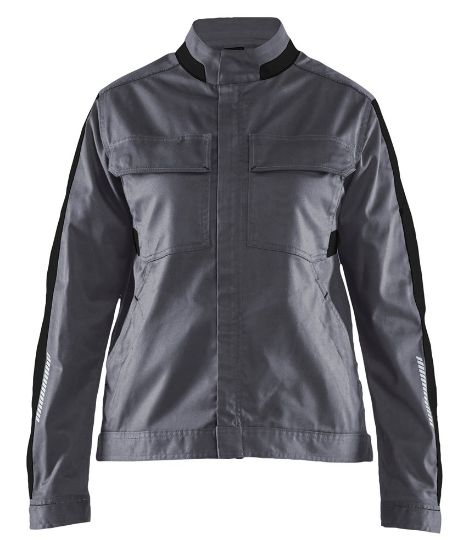 Afbeeldingen van BLÅKLÄDER Jack industrie dames met stretch 4443 medium grijs/zwart S