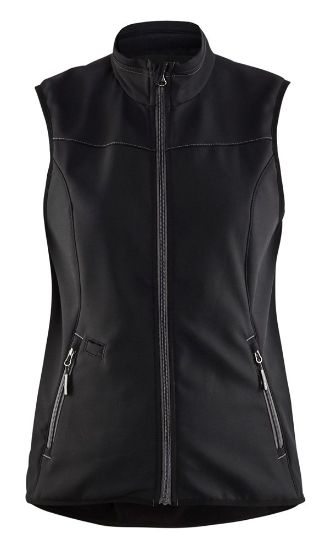 Afbeeldingen van BLÅKLÄDER Softshell bodywarmer dames 3851 zwart/donkergrijs 2XL