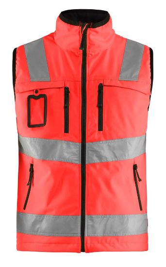 Afbeeldingen van BLÅKLÄDER Softshell vest 3049 High Vis rood S