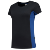 Afbeeldingen van TRICORP T-shirt bi-colour dames 102003 navy/royal blauw L