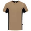 Afbeeldingen van TRICORP T-shirt bi-colour met borstzak 102002 khaki/zwart M