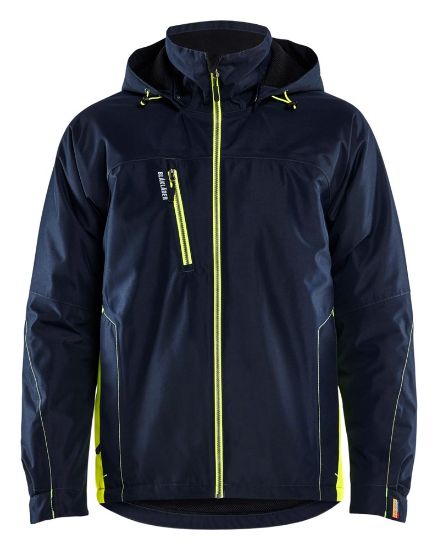 Afbeeldingen van BLÅKLÄDER Winterjas lichtgewicht 4890 donker marineblauw/High Vis geel XL