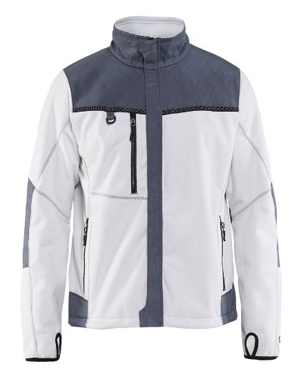 Afbeeldingen van BLÅKLÄDER Fleecejack winddicht 4955 wit/grijs 3XL