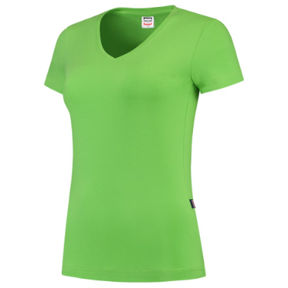 Afbeeldingen van TRICORP T-shirt V-hals Slim-Fit dames 101008 limoen XL