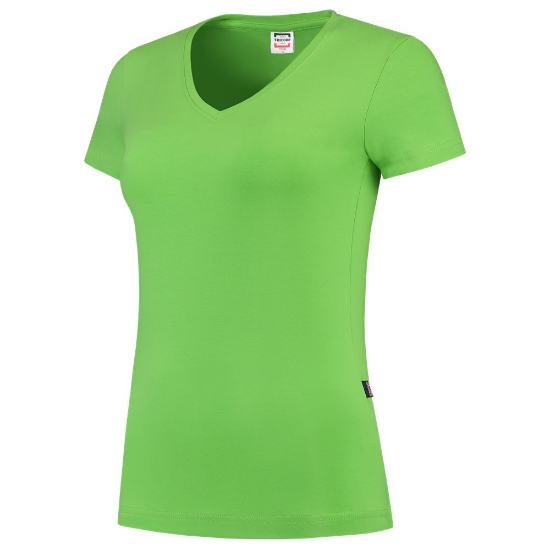 Afbeeldingen van TRICORP T-shirt V-hals Slim-Fit dames 101008 limoen 5XL