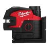 Afbeeldingen van MILWAUKEE Accu groene kruislijnlaser/loodlaser M12CLLP4-301C 4 punten