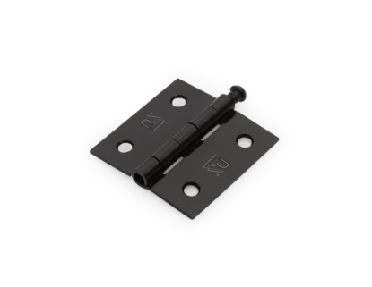 Afbeeldingen van DX Scharnier rechte hoeken + losse pen staal zwart 51X51MM