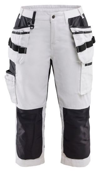 Afbeeldingen van BLÅKLÄDER Schilderspiraatbroek dames met stretch X1900 7109 wit/zwart C46