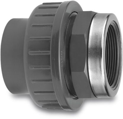 Afbeeldingen van VDL Koppeling versterkt PVC-U grijs 110MMX4" lijmmof/binnendraad 10bar