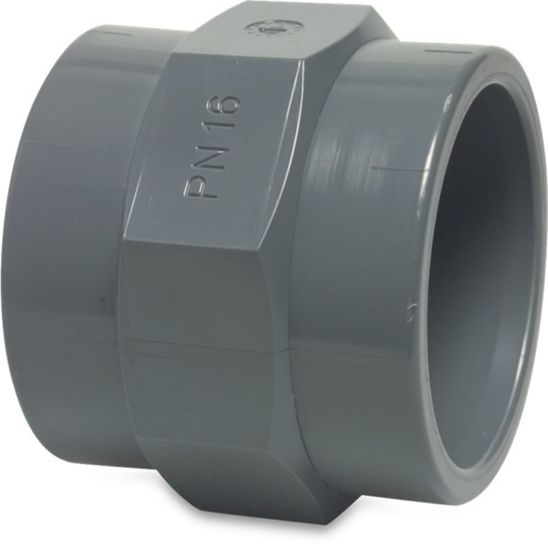 Afbeeldingen van PROFEC Overgangssok PVC-U grijs 40MMX1.¼" lijmmof/binnendraad 10bar