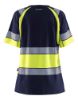Afbeeldingen van BLÅKLÄDER T-shirt dames 3410 marineblauw/High Vis geel M