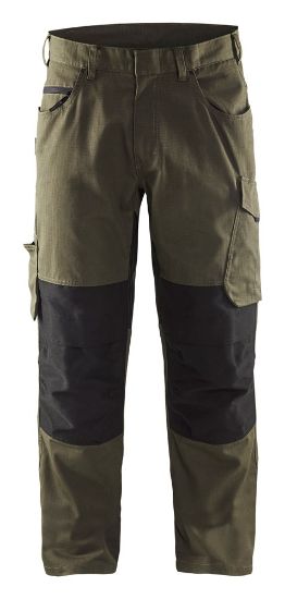 Afbeeldingen van BLÅKLÄDER Werkbroek service met stretch 1495 groen/zwart C44