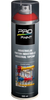 Afbeeldingen van PRO-PAINT Industrie lak / deklaag Bloedoranje RAL2002 HG 500ML